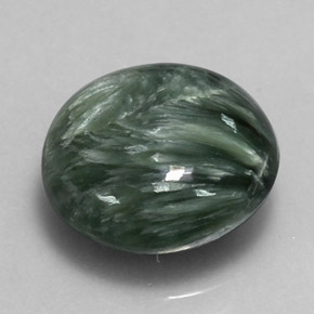 سيرافينيت طبيعي بلون أخضر، وزن ‎4.63‎ قيراط، شكل دائري، مقاس ‎11.64‎ مم