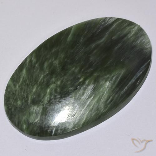36.14ct طبيعي أخضر سيرافينيت, بيضوي, غير شفاف