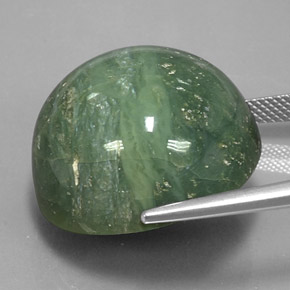 سربنتين طبيعي بلون Pale Pine Green ، وزن ‎41.28‎ قيراط، شكل دائري، مقاس ‎23.14‎ مم