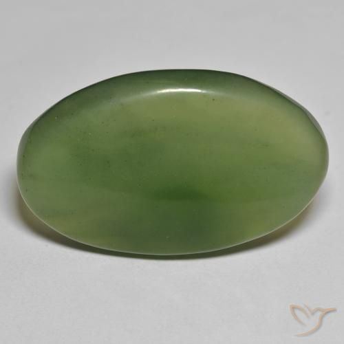 42.73ct طبيعي أخضر الطحالب البحرية حجر السربنتين, بيضوي, نصف شفاف