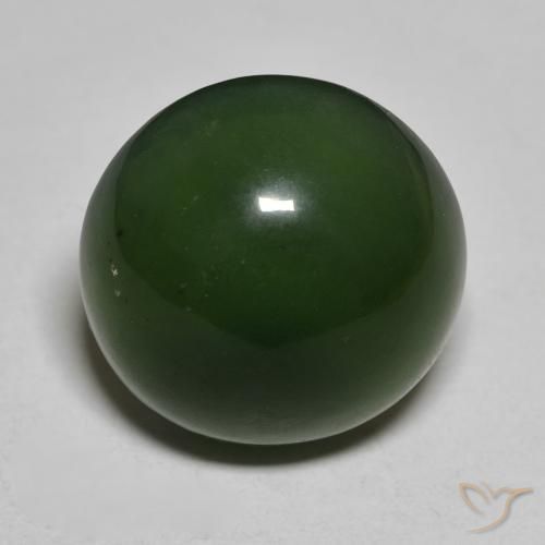 14.95ct طبيعي أخضر غامق حجر السربنتين, دائري, نصف شفاف