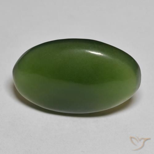 13.52ct طبيعي أخضر الطحالب البحرية حجر السربنتين, بيضوي, نصف شفاف