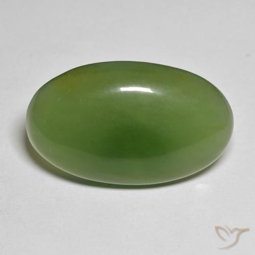 19.17ct طبيعي أخضر الطحالب البحرية حجر السربنتين, بيضوي, نصف شفاف
