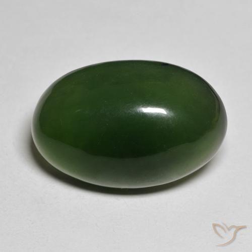 18.23ct طبيعي أخضر غامق حجر السربنتين, بيضوي, نصف شفاف