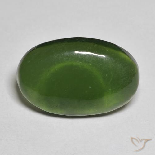 10.00ct طبيعي أخضر الطحالب البحرية حجر السربنتين, بيضوي, نصف شفاف