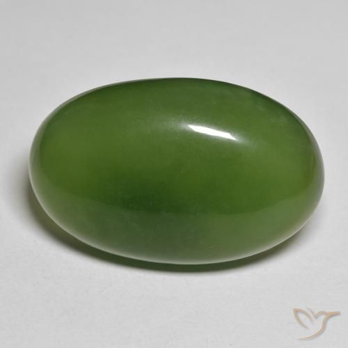 27.54ct طبيعي أخضر الطحالب البحرية حجر السربنتين, بيضوي, نصف شفاف