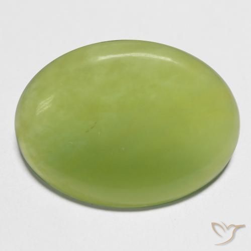 11.78ct طبيعي أخضر حيوى فاتح حجر السربنتين, بيضوي, نصف شفاف
