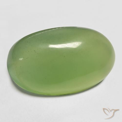 18.33ct طبيعي أخضر دافئ حجر السربنتين, بيضوي, نصف شفاف