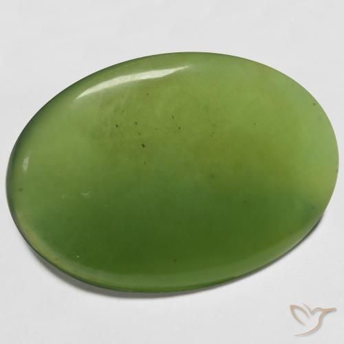 36.27ct طبيعي أخضر متوسط حجر السربنتين, بيضوي, نصف شفاف