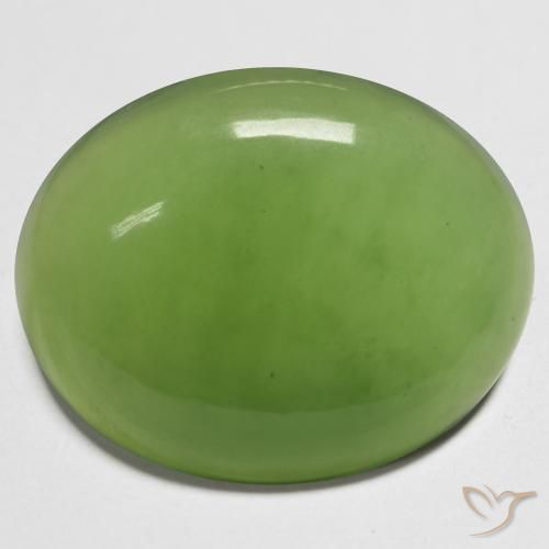 18.71ct طبيعي أخضر متوسط حجر السربنتين, بيضوي, نصف شفاف