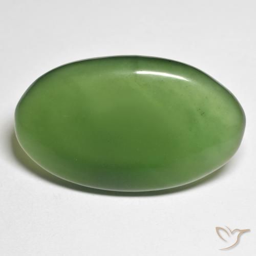 28.51ct طبيعي أخضر الغابات حجر السربنتين, بيضوي, نصف شفاف