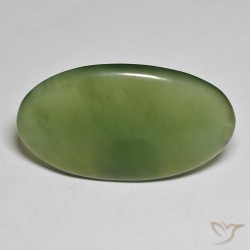 30.45ct طبيعي أخضر الطحالب البحرية حجر السربنتين, بيضوي, نصف شفاف