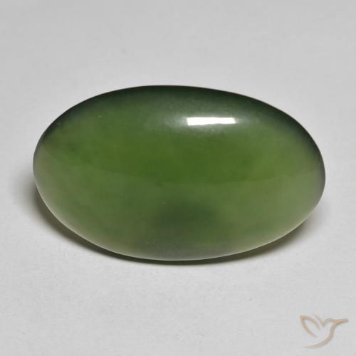 18.55ct طبيعي أخضر الطحالب البحرية حجر السربنتين, بيضوي, نصف شفاف