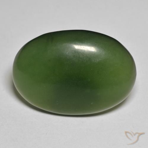 20.84ct طبيعي أخضر غامق حجر السربنتين, بيضوي, نصف شفاف