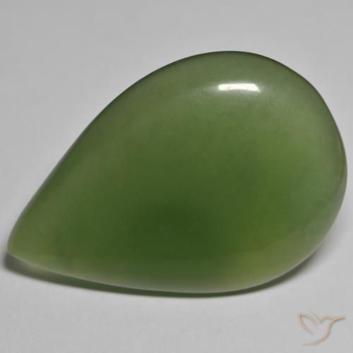 45.23ct طبيعي أخضر الطحالب البحرية حجر السربنتين, شكل الكمثرى, نصف شفاف