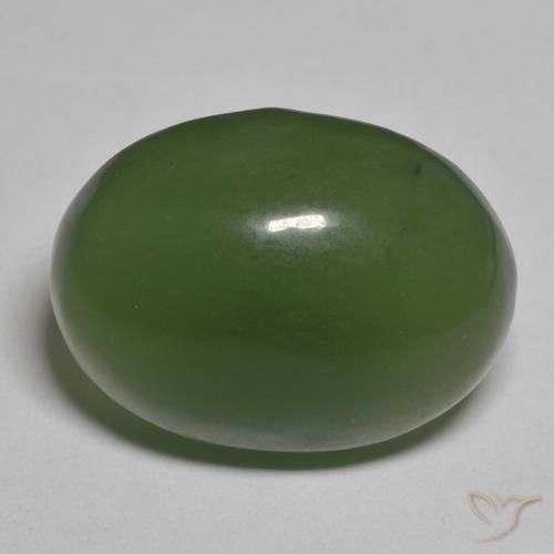 14.04ct طبيعي أخضر الطحالب البحرية حجر السربنتين, بيضوي, نصف شفاف