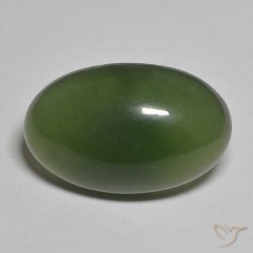 11.99ct طبيعي أخضر الطحالب البحرية حجر السربنتين, بيضوي, نصف شفاف