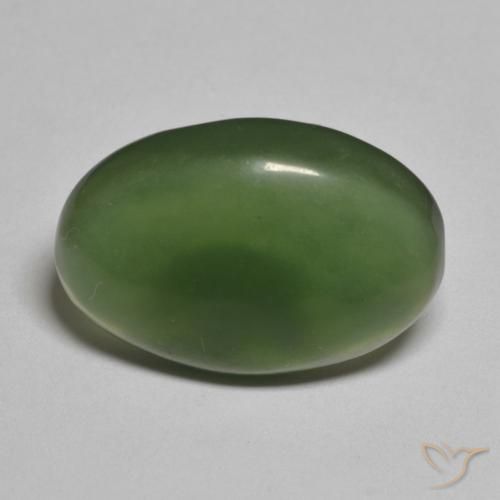 9.54ct طبيعي أخضر الطحالب البحرية حجر السربنتين, بيضوي, نصف شفاف