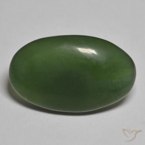 10.20ct طبيعي أخضر غامق حجر السربنتين, بيضوي, نصف شفاف