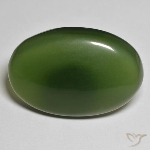 30.40ct طبيعي أخضر الطحالب البحرية حجر السربنتين, بيضوي, نصف شفاف