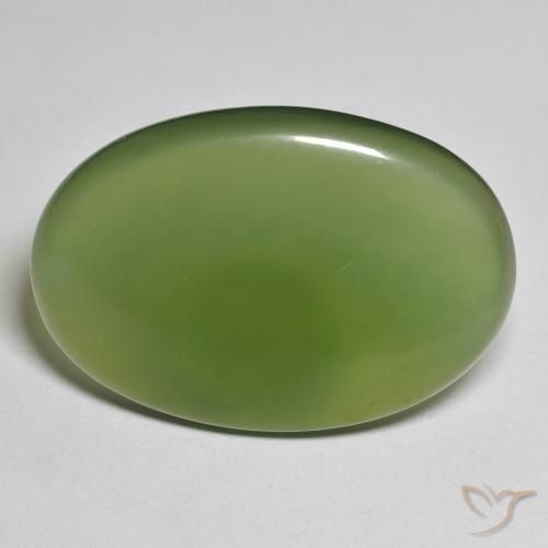 23.14ct طبيعي أخضر الطحالب البحرية حجر السربنتين, بيضوي, نصف شفاف