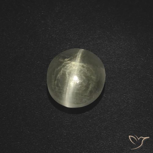 2.51ct طبيعي أبيض دافئ عين القط سيليمانايت, بيضوي, نصف شفاف