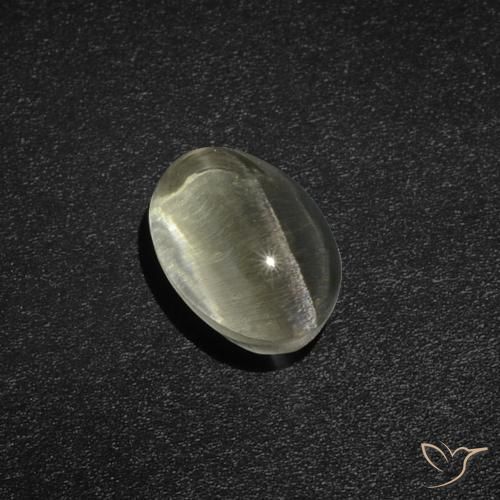 2.23ct طبيعي أبيض دافئ عين القط سيليمانايت, بيضوي, نصف شفاف