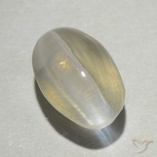 1.39ct طبيعي أصفر فاتح عين القط سيليمانايت, بيضوي, شفاف