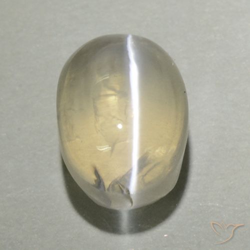 1.71ct طبيعي أصفر فاتح عين القط سيليمانايت, بيضوي, شفاف