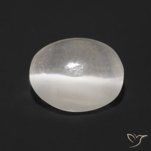 1.08ct طبيعي رمادى فاتح جدا عين القط سيليمانايت, بيضوي, شفاف