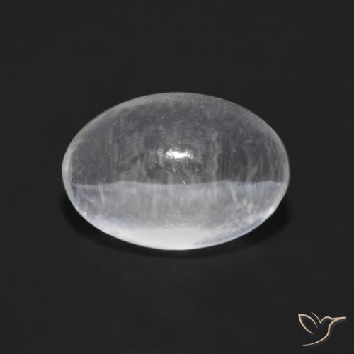 1.49ct طبيعي أبيض شفاف عين القط سيليمانايت, بيضوي, شفاف