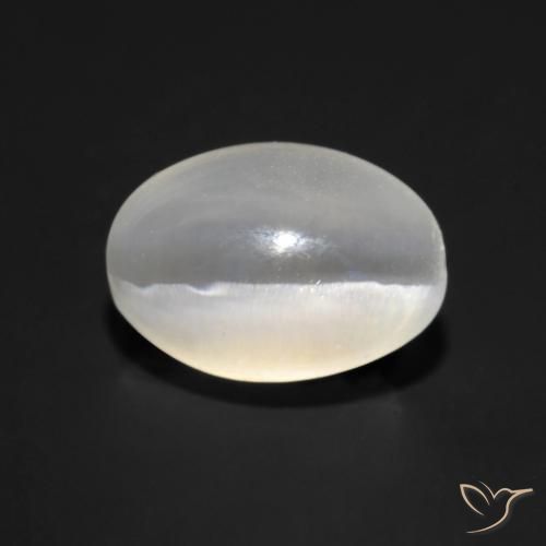 1.43ct طبيعي أبيض دافئ عين القط سيليمانايت, بيضوي, شفاف