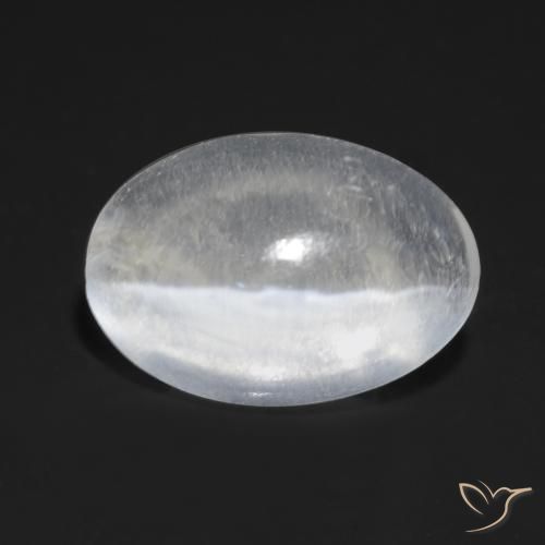 1.02ct طبيعي أبيض شفاف عين القط سيليمانايت, بيضوي, شفاف