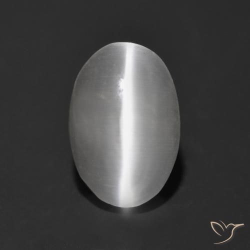 1.13ct طبيعي أبيض شفاف عين القط سيليمانايت, بيضوي, شفاف