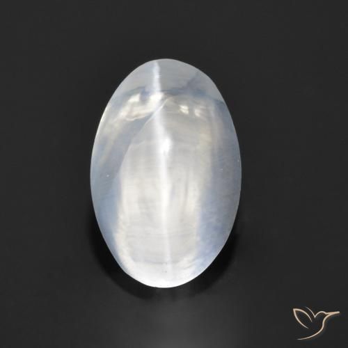 1.26ct طبيعي أبيض شفاف عين القط سيليمانايت, بيضوي, شفاف