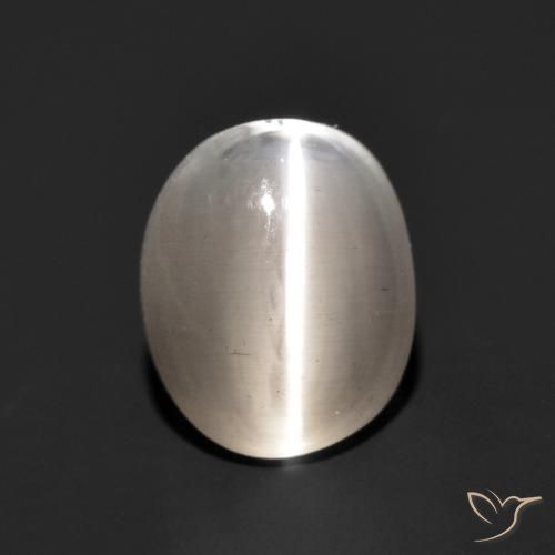 1.49ct طبيعي رمادى فاتح جدا عين القط سيليمانايت, بيضوي, نصف شفاف