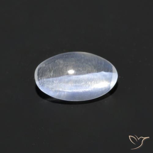 0.70ct طبيعي أبيض شفاف عين القط سيليمانايت, بيضوي, شفاف