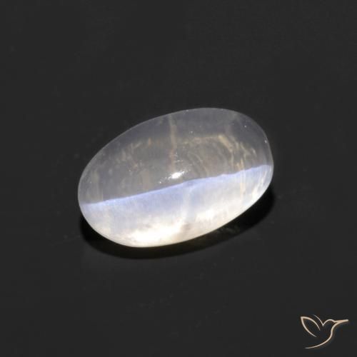 1.34ct طبيعي أبيض عين القط سيليمانايت, بيضوي, شفاف