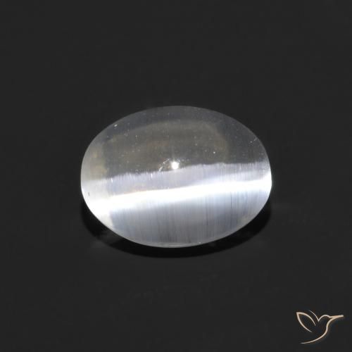 0.82ct طبيعي شفاف عين القط سيليمانايت, بيضوي, شفاف