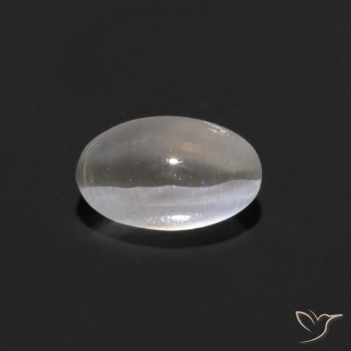 0.88ct طبيعي أبيض دافئ عين القط سيليمانايت, بيضوي, شفاف