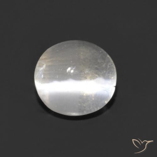 1.14ct طبيعي أبيض شفاف عين القط سيليمانايت, بيضوي, شفاف