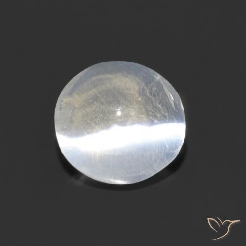 1.29ct طبيعي أبيض شفاف عين القط سيليمانايت, بيضوي, شفاف