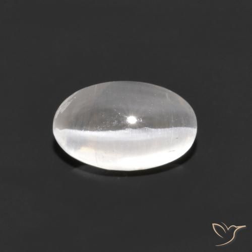 1.21ct طبيعي رمادى فاتح جدا عين القط سيليمانايت, بيضوي, شفاف