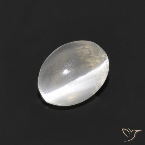 1.11ct طبيعي رمادى فاتح جدا عين القط سيليمانايت, بيضوي, شفاف