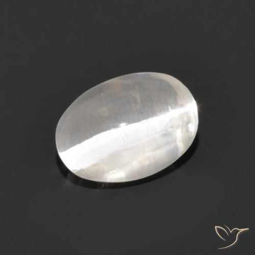 1.34ct طبيعي رمادى فاتح جدا عين القط سيليمانايت, بيضوي, شفاف