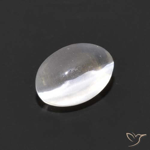 1.05ct طبيعي رمادى فاتح جدا عين القط سيليمانايت, بيضوي, شفاف