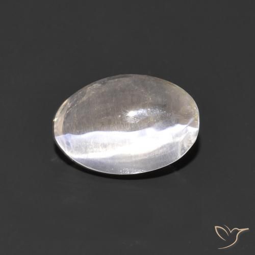 1.29ct طبيعي رمادى فاتح جدا عين القط سيليمانايت, بيضوي, شفاف