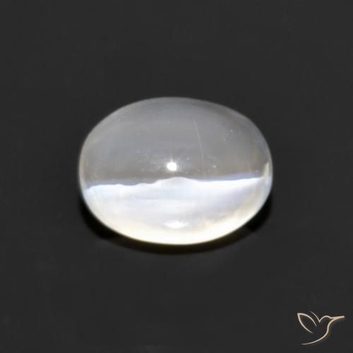1.30ct طبيعي رمادى فاتح جدا عين القط سيليمانايت, بيضوي, شفاف