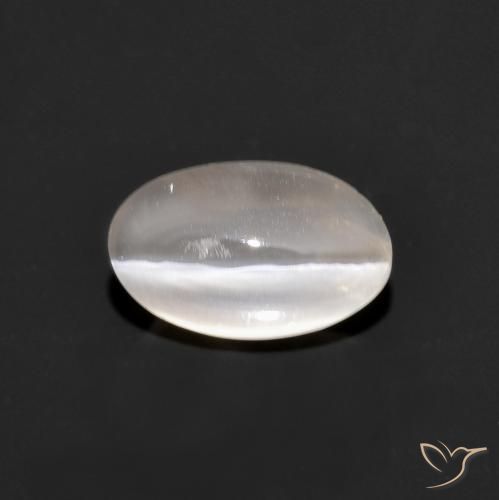 1.33ct طبيعي رمادى فاتح جدا عين القط سيليمانايت, بيضوي, شفاف