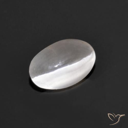 0.99ct طبيعي رمادى فاتح جدا عين القط سيليمانايت, بيضوي, شفاف
